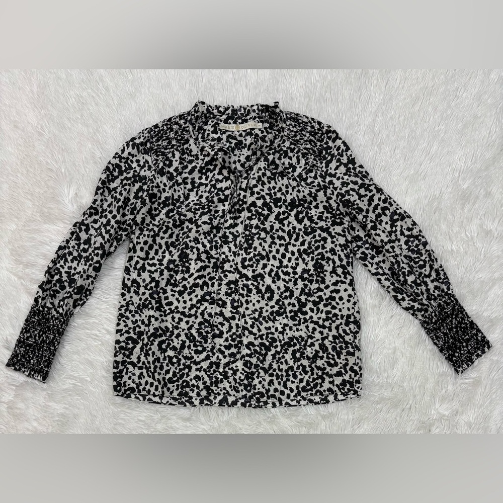 Marie Oliver Black and White Patterned Blouse